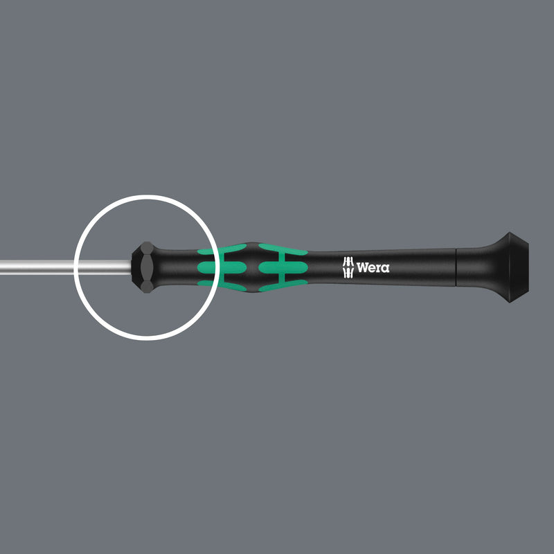  [AUSTRALIA] - Wera 05118078001 2054 Screwdriver for Hexagon Socket Screws for Electronic Applications, Hex-Plus, 5/64" x 60 mm