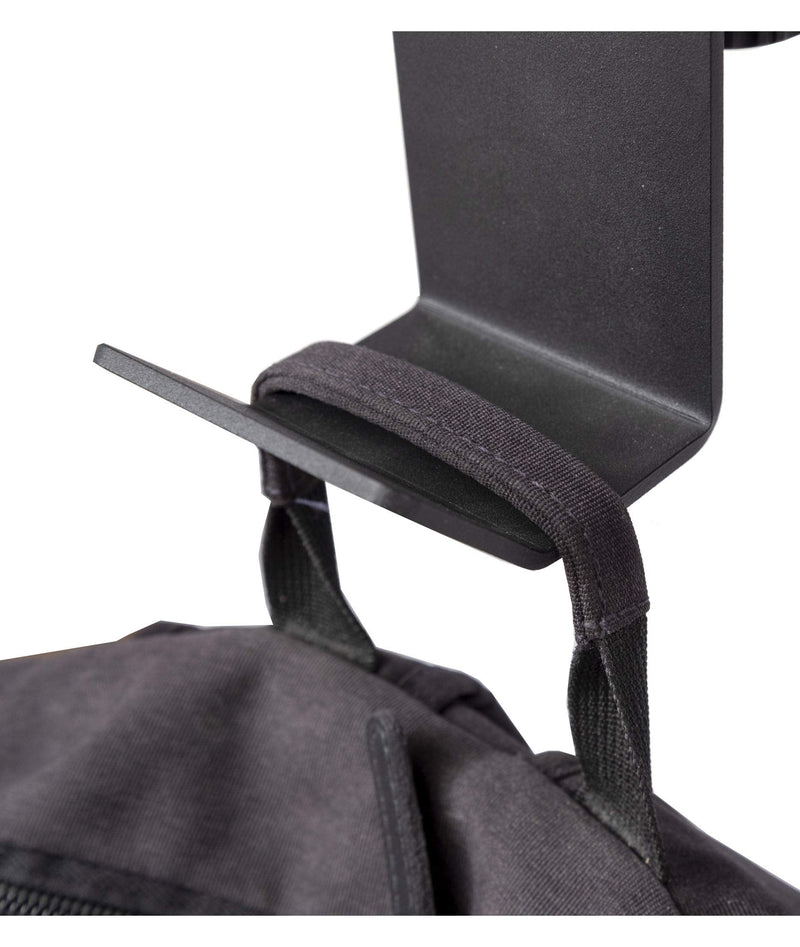  [AUSTRALIA] - Stand Up Desk Store Clamp-On Under Desk Headphone Hanger, Backpack Hook, and Purse Holder - Black