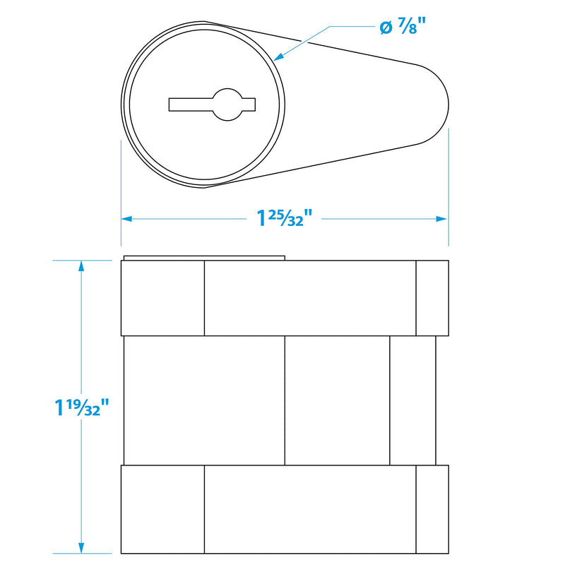  [AUSTRALIA] - SEACHOICE 37401 Solid Brass Trailer Hitch Coupler Lock with 2 Matching Keys