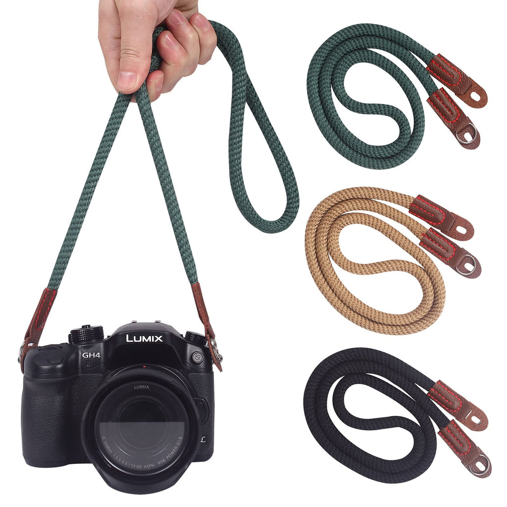  [AUSTRALIA] - Camera Strap,Vintage Soft Rope Camera Neck Shoulder Belt Strap for Photographers,Women,Micro Single and DSLR Camera