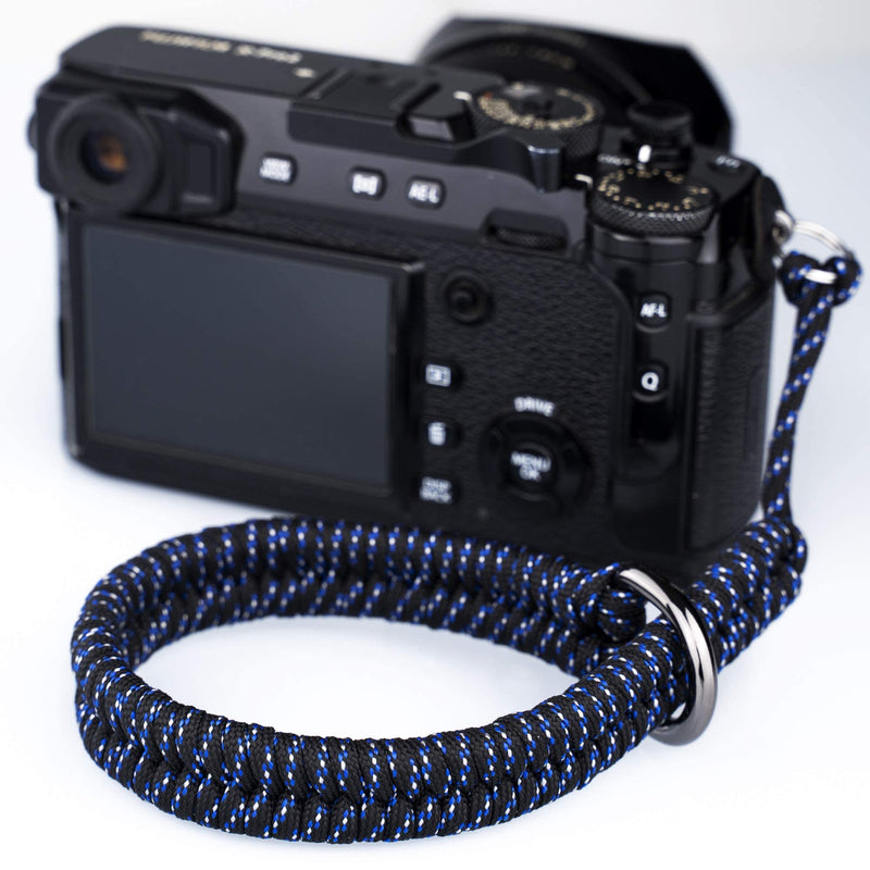  [AUSTRALIA] - Camera Wrist Strap for DSLR Mirrorless Camera, Quick Release Camera Hand Strap with Safer Connector Blue