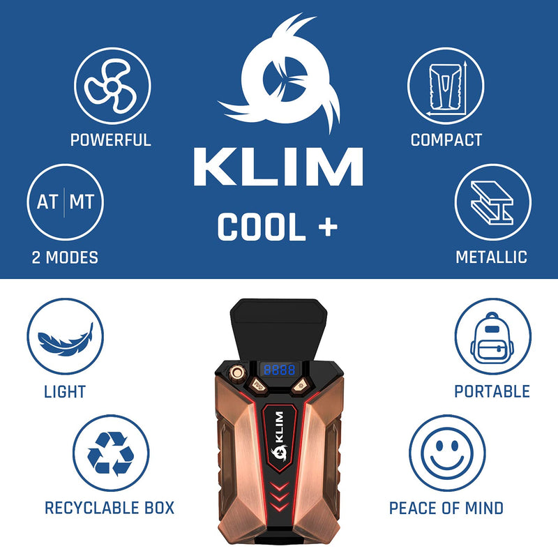  [AUSTRALIA] - KLIM Cool + Metal Laptop Cooler Fan - The Most Powerful Gaming External Air Vacuum - Computer USB for Immediate Cooling - Slim - Portable - Quiet - Cooling Pad to Solve Internal Overheating