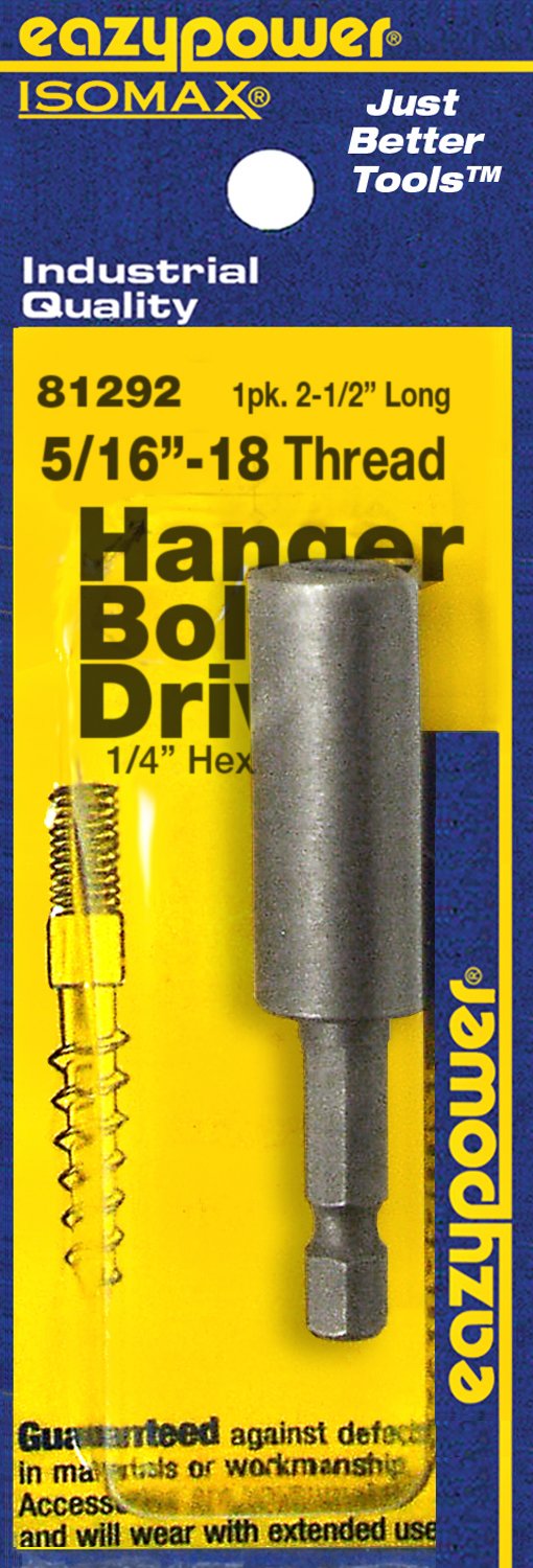 [AUSTRALIA] - Eazypower 81292 5/16" -18 Thread Hanger Bolt Driver (1 Pack)