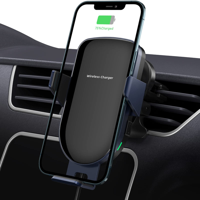  [AUSTRALIA] - Wireless Car Charger, Ennuts 15W Qi Fast Charging, Auto-Clamping Air Vent Car Phone Holder Mount Charger, Wireless Car Charger Mount for iPhone iPhone 14/13/13 Pro/12 pro/12/11/X/8, Samsung S22/S20+ Purple