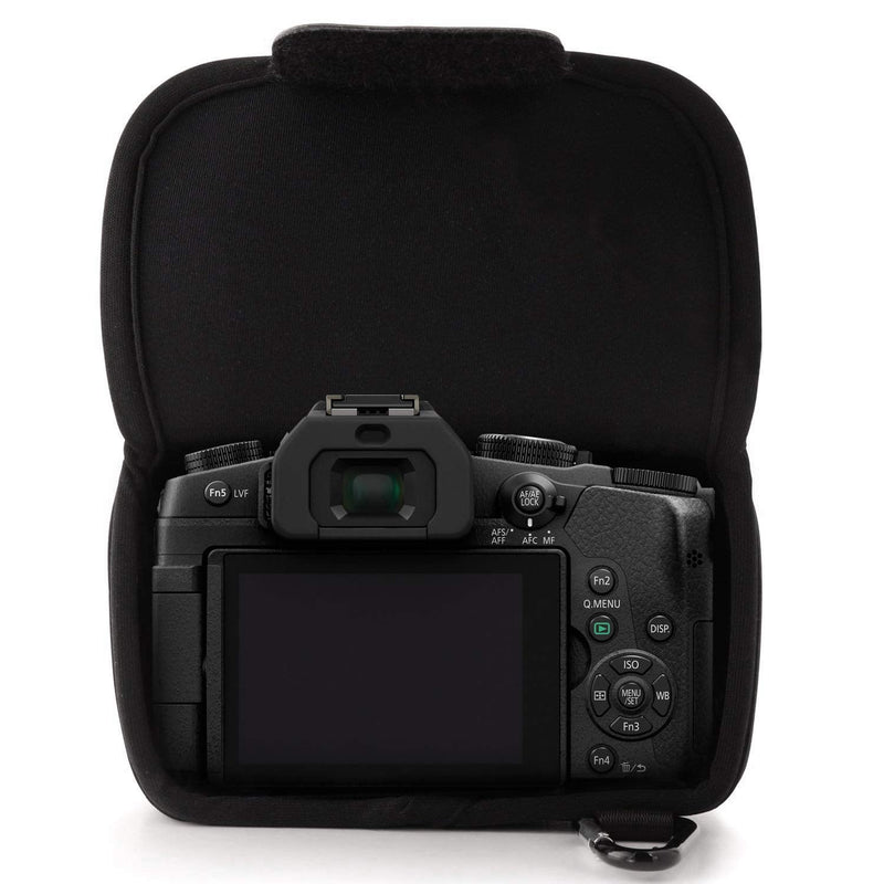  [AUSTRALIA] - MegaGear Panasonic Lumix DMC-G85, G80, G81, G8 (12-60mm) Ultra Light Neoprene Camera Case - Black