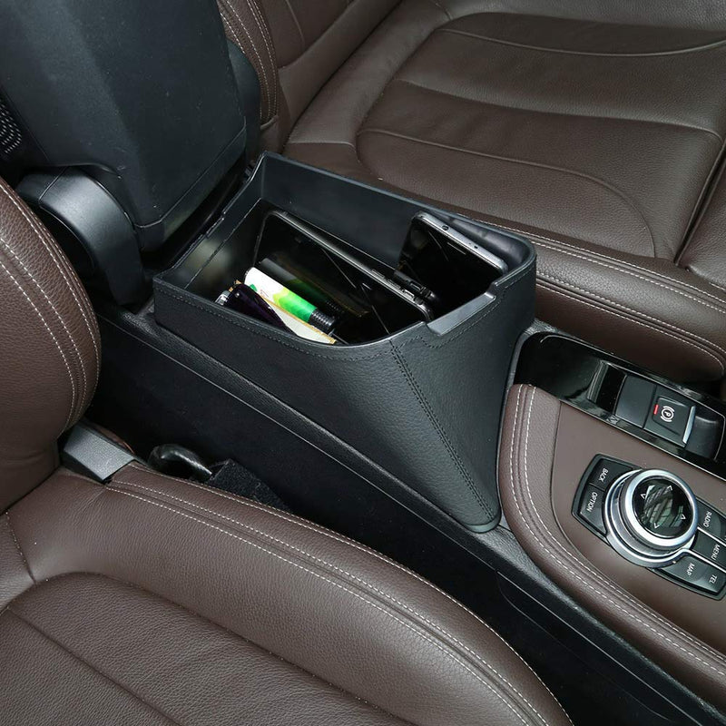 [AUSTRALIA] - 0054046448685 YIWANG Car Center Armrest Storage Box Container Tray for BMW X1 F48 2016-2019, for BMW X2 F47 2018 2019 Left Hand Drive (Black)