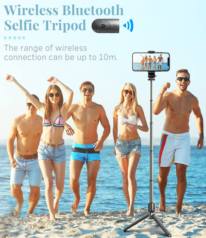  [AUSTRALIA] - 【𝐖𝐢𝐭𝐡 𝟐 𝐑𝐞𝐦𝐨𝐭𝐞𝐬】 Upgraded 32" Selfie Stick Tripod, Bluetooth Selfie Stick, Portable Selfie Tripod Stand, Tripod for iPhone 14 13 12 11 Pro Max XS XR X SE 8 7 Samsung Android