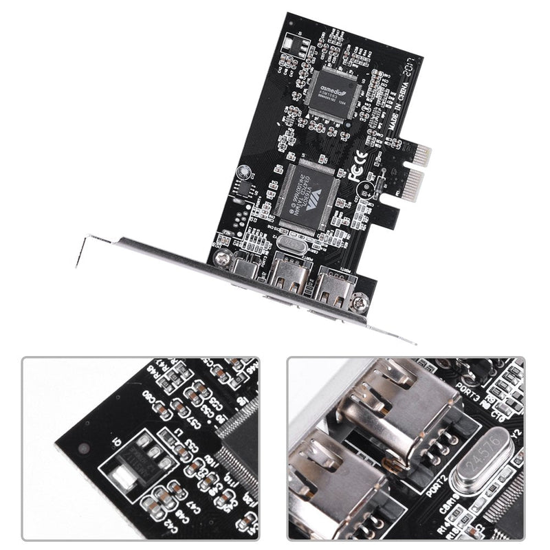  [AUSTRALIA] - Zopsc 2.5Gb/s High Speed PCI Express Adapter Network Card with Firewire Cable, IEEE 1394b IEEE 1394-1995 IEEE 1394a-2000 for Windows Server XP Vista Fully Full Duplex Channel PCI-E Firewire Adapter