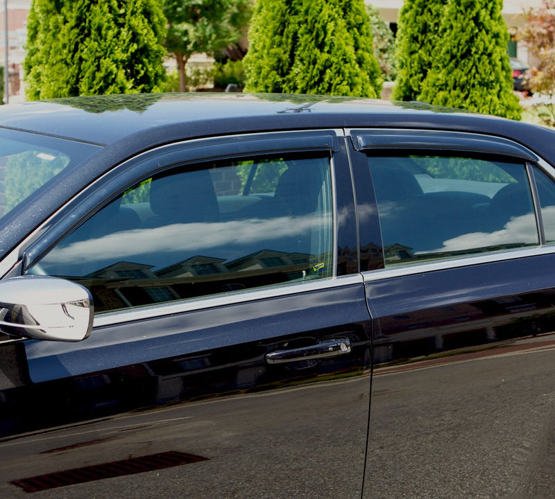  [AUSTRALIA] - Auto Ventshade 94536 Original Ventvisor Side Window Deflector Dark Smoke, 4-Piece Set for 2014-2018 Silverado & Sierra 1500 Crew Cab | Also fits 2015-2018 Silverado & Sierra 2500HD-3500HD Crew Cab