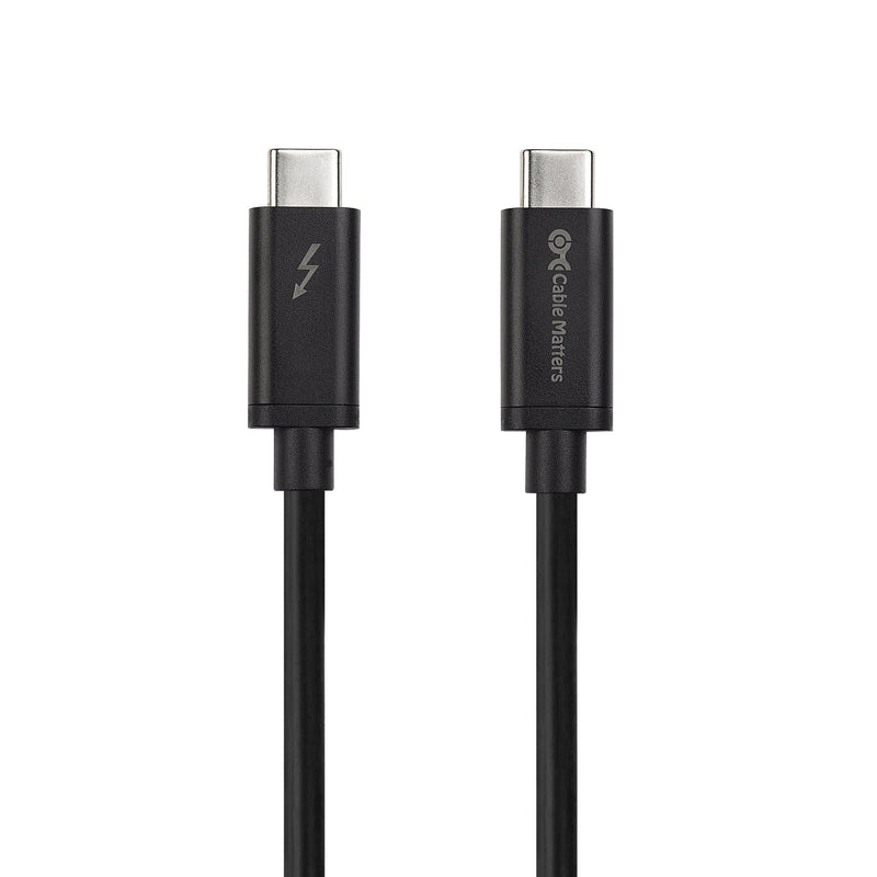 [Intel Certified] Cable 20 Gbps Thunderbolt 3 Cable 6.6 Feet (USB C Thunderbolt Cable) in Black Supporting 100W Charging - LeoForward Australia