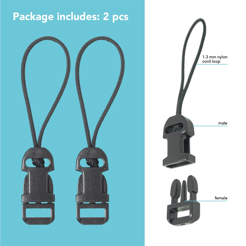  [AUSTRALIA] - Foto&Tech 2 Pieces Quick Release QD Loop Connector for Camera Neck Strap Compatible with Fujifilm Samsung Sony Olympus Panasonic Canon Nikon Pentax Compact Camera, Point-and-Shoot Camera (Style A)