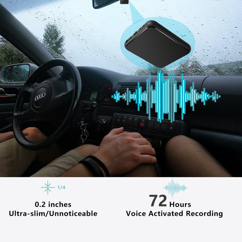  [AUSTRALIA] - 64GB Voice Recorder with Playback,Voice Activated Recorder with 3072 Kbps HD Recording,Audio Recorder with Triple Noise Reduction,Mini Recorder Device with 750 Hours Storage Time for Meeting,classroom