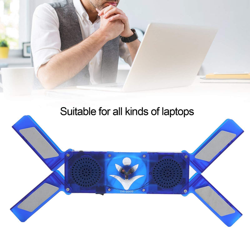  [AUSTRALIA] - Laptop Cooling Pad Universal 2 Fan LightEmitting Foldable USB Portable Notebook Cooler Base for All Kinds of Notebook Computers