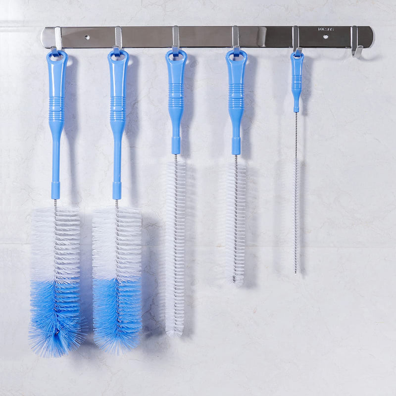  [AUSTRALIA] - Bottle Brush Cleaner 5 Pack - Long Handle Water Bottle and Straw Cleaning Brush Set for Washing Narrow Neck Bottles, Sport Bottles, Kombucha, Tumblers, Wine Decanter, Flask, Beer Brewing Supplies