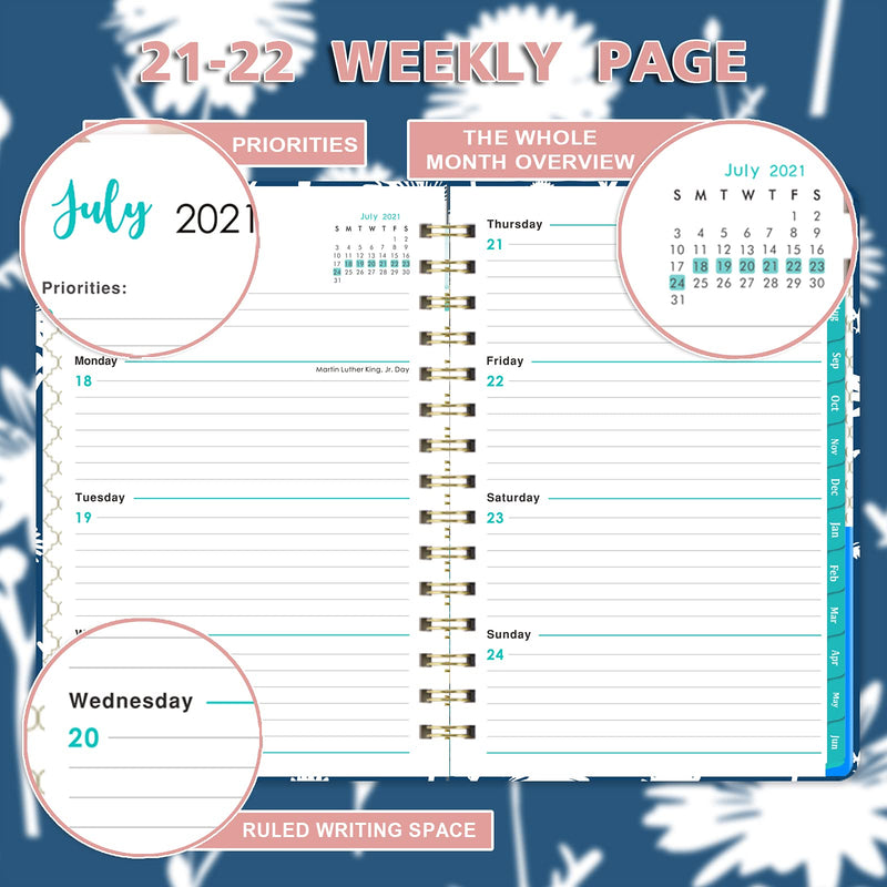  [AUSTRALIA] - 2021-2022 Wall Calendar - 3 Month Calendar Display, 8.4" x 6.3", Vertical Calendar with Thick Paper, Large, Lay- Flat, Jan 2022 - Dec 2022, Perfect for Daily Organizing & Planning
