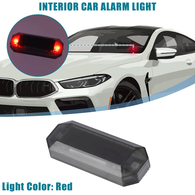  [AUSTRALIA] - A ABSOPRO Universal Car Solar Power Simulated Dummy Alarm, Car Security Anti-Theft LED Flashing Warning Light Fake Lamp with USB Charger Port Red Shell Black