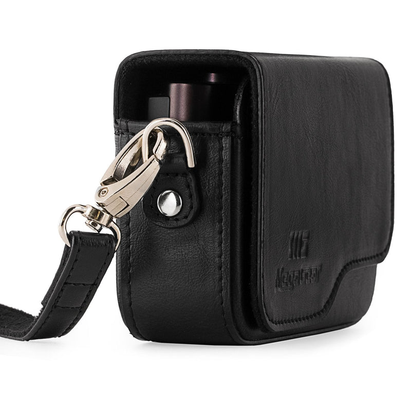  [AUSTRALIA] - MegaGear Leather Camera Case with Strap Compatible with Canon PowerShot G9 X Mark II, G9 X Black