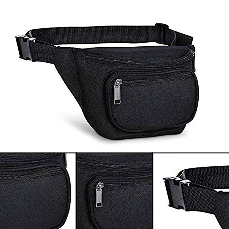 Fanny Pack, BuyAgain Quick Release Buckle Travel Sport Waist Fanny Pack Bag For Men Or Women Black - LeoForward Australia