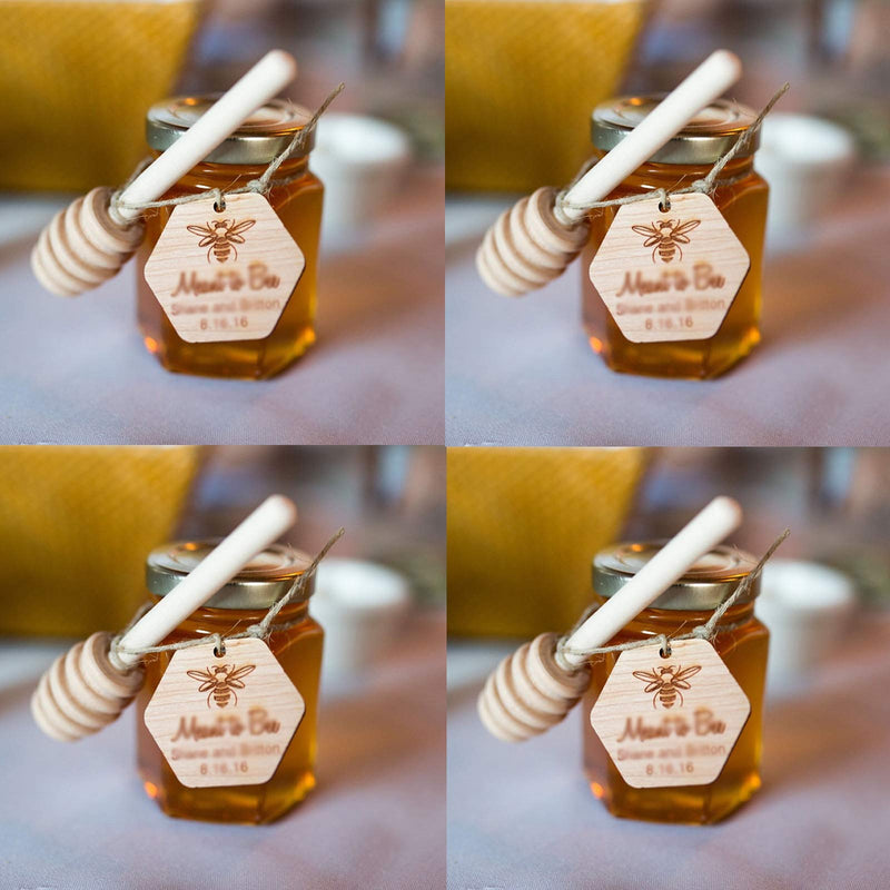  [AUSTRALIA] - GIYOMI Wooden Honey Dipper - 6PCS 3 Inch Mini Honeycomb Stick,Small Honey Stick for Honey Jar Dispense Drizzle Honey and Wedding Party Favors