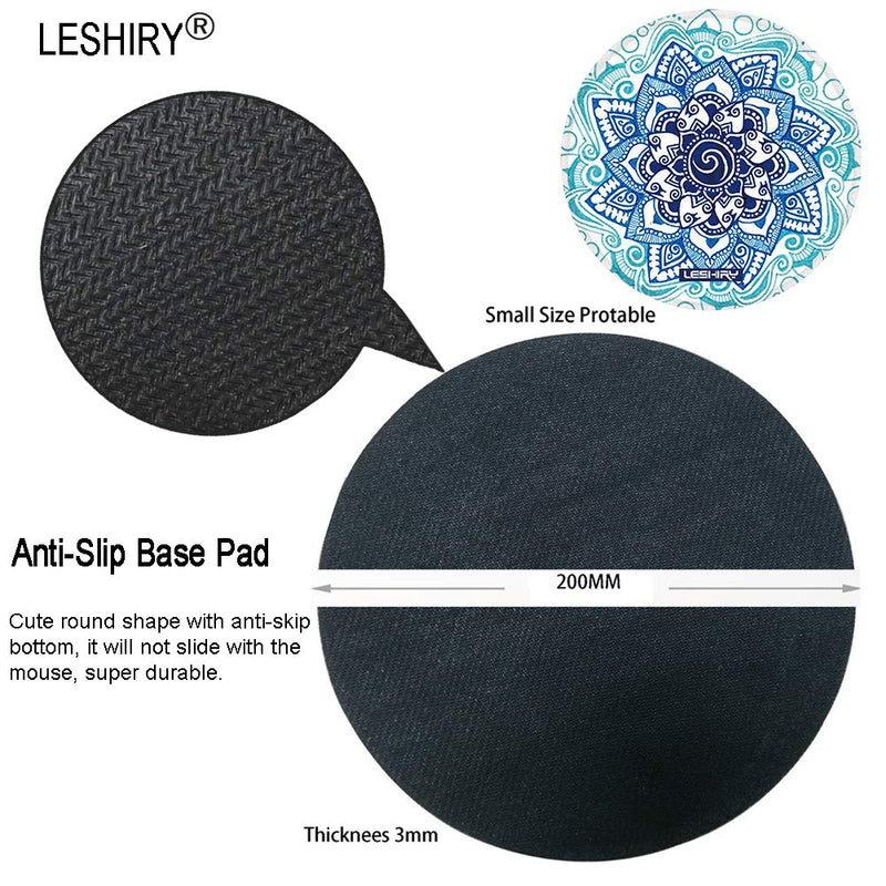 LESHIRY Mouse Pad, Cute Circular Mousepad with Design, Beautiful Parttern Mouse Pads with Stitched Edge, 7.9X7.9 Inch Small Mouse Mat for Laptop and Computer (Mandala 14) Mandala 14 - LeoForward Australia