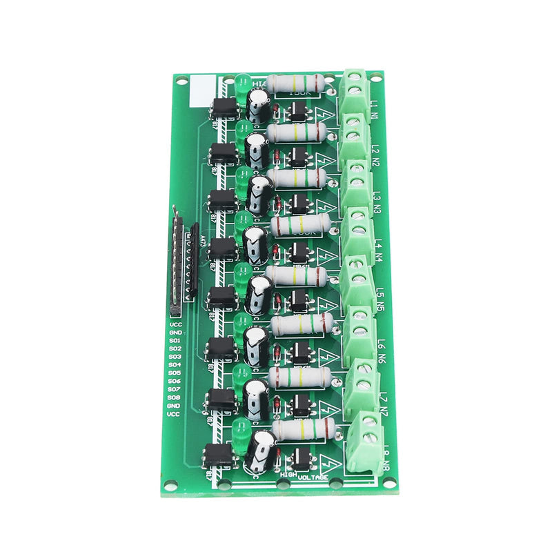  [AUSTRALIA] - Optocoupler Isolation Board 8 Channel PLC Voltage Detection Module 220V AC for DIY