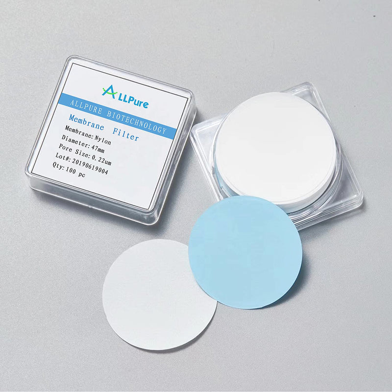 Nylon Membrane Filters Diameter 47 mm Pore Size 0.22 μm Laboratory Filtration Membrane by Allpure Biotechnology [Pack of 100] (Nylon, 0.22 um) Nylon - LeoForward Australia