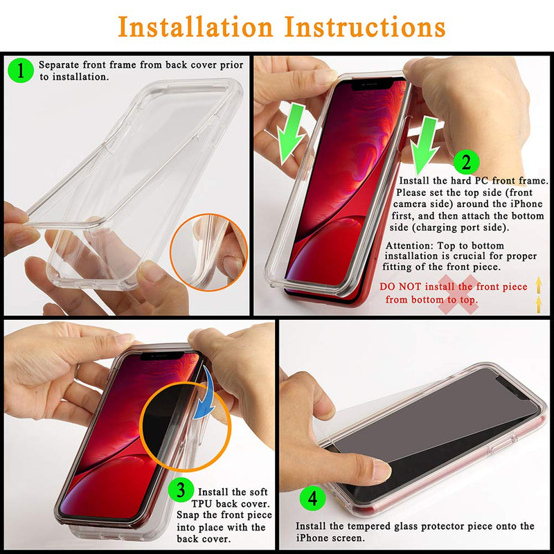  [AUSTRALIA] - FIRMGE for iPhone 11 Pro Case 5.8 Inch, with [2 x Tempered Glass Screen Protector] 360 Full-Body Coverage Military Grade Heavy Duty [Shockproof] [Scratch-Resistant] Phone Protective Cover- LK001 For iPhone 11 Pro (5.8 Inch)