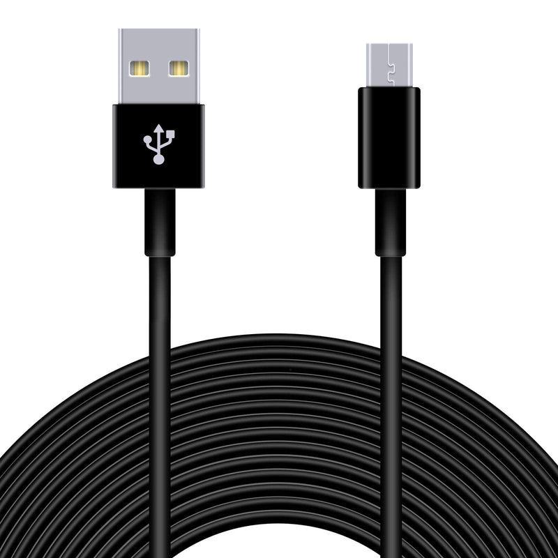  [AUSTRALIA] - 16.4FT Extension Charging Cable for PS4,for Xbox One Controllers,for Kindle Fire,for Android,USB to Micro USB Power Cable Wire Cord Compatible with WyzeCam/WyzeCam Pan/YI Cam/Nest Cam Indoor/Oculus Go Black