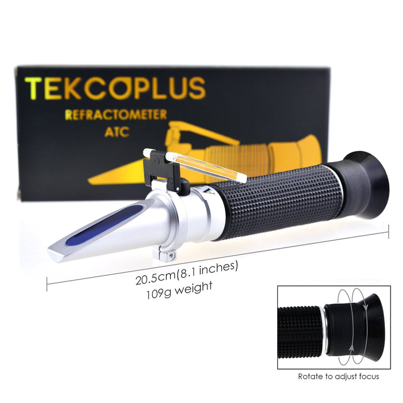 Optics Alcohol Refractometer 0-80% Volume Percent ATC for Alcohol Liquor Production Spirit Alcohol Measurement Ethanol with Water Distilled Beverages Winemakers with Extra LED Light & pipettes - LeoForward Australia