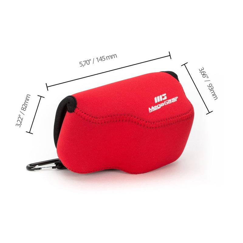  [AUSTRALIA] - MegaGear MG064 Ultra Light Neoprene Camera Case Compatible with Sony Alpha A6400, A6500, A6300, A6000 (16-50 mm)-Red (MG067) Red