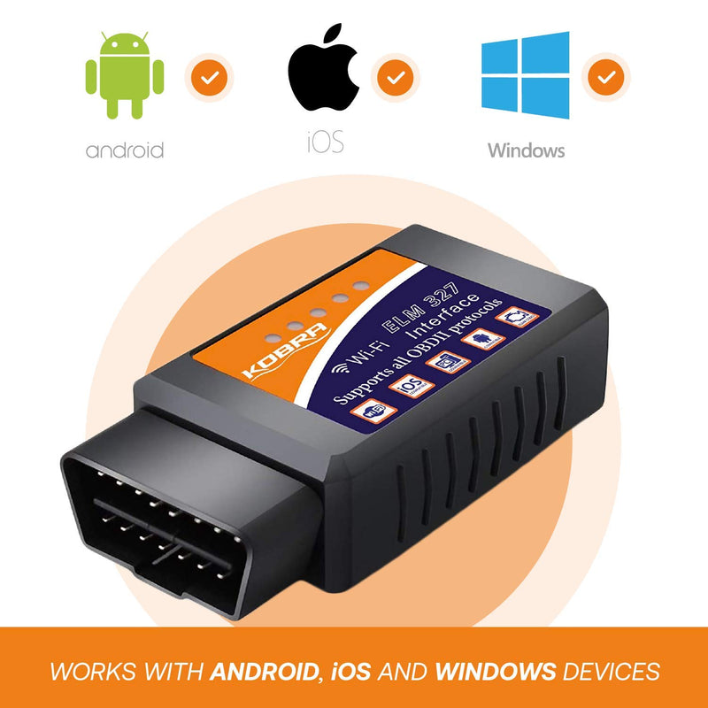 OBD2 Scanner & WiFi Car Code Reader – Clears Check Engine Lights Instantly – Diagnose 3000 Car Codes - Wireless Car Diagnostic Scanner – Auto Scanner for 1996+ Vehicles (iOS & Android Devices Only) - LeoForward Australia