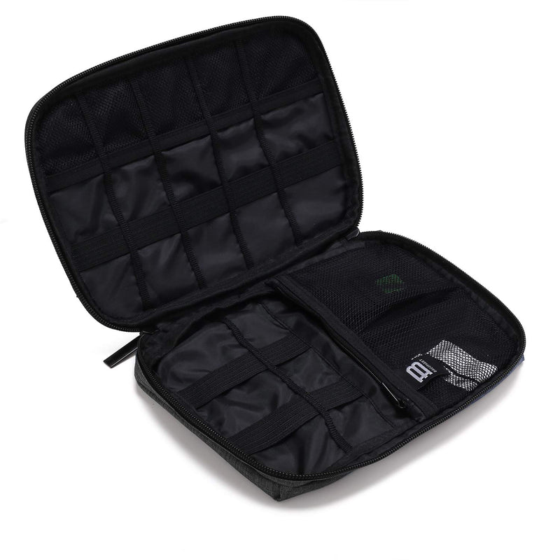 [AUSTRALIA] - BAGSMART Electronic Organizer Small Travel Cable Organizer Bag for Hard Drives, Cables, Phone, USB, SD Card, Black