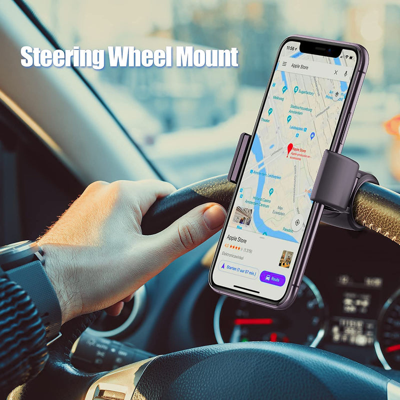  [AUSTRALIA] - WixGear All in One Multifunctional Phone Mount Pole Mount Bike Mount, Desk Mount, Shelf Mount, Air Vent Mount, Driver Mount, Headrest Mount, Stroller Mount, Desk Mount Simple One Mount for Everywhere