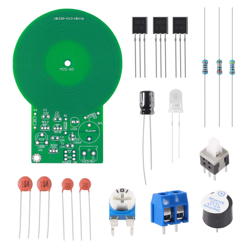  [AUSTRALIA] - DORHEA 3Pcs Metal Detector Kit Electronic Soldering Practice Kit DC 3V-5V 60mm Non-Contact Sensor Board Module DIY Electronic Part Metal Detector