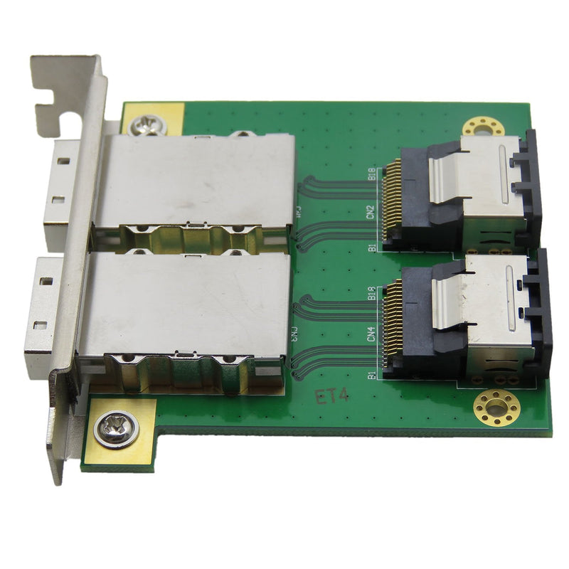  [AUSTRALIA] - CableDeconn Dual Mini SAS SFF-8088 to SAS36P SFF-8087 Adapter in PCI Bracket