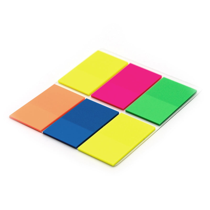  [AUSTRALIA] - Emraw Colorful Sticky Standard Flags Page Markers Index Tabs, 1" X 1.7" Neon Bright Colored Self Stick Removable Stick It Indexing Flags - Pack of 12 Pads (300 Sheets) 1x1.7