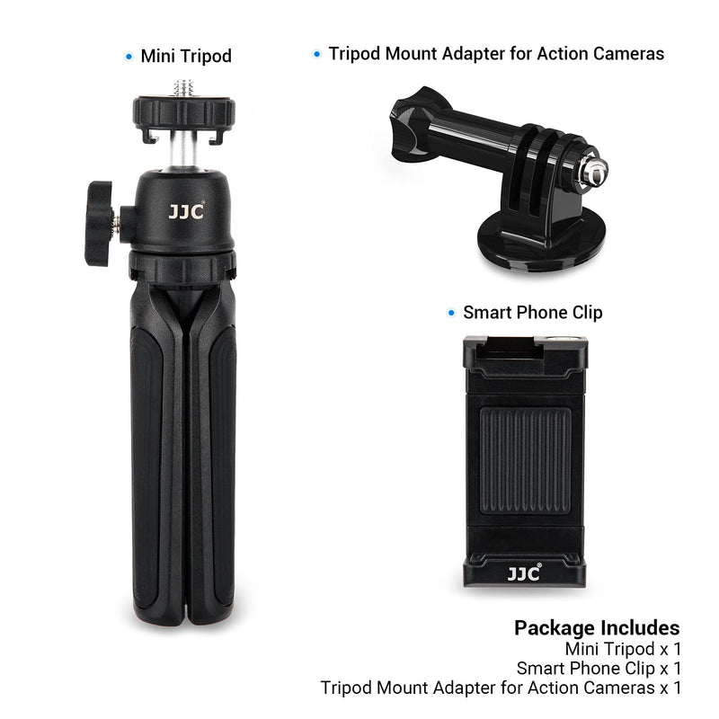  [AUSTRALIA] - Extendable Camera Mini Tripod, 3 Sections 360°Pan and 90°Tilt Selfie Stick Tripod for Canon G7X Mark III Sony ZV-1 RX100 VII Action Camera Gopro Hero 9/8/7/6 Black DJI Osmo Action Tripod Kit(Tripod/Phone Clip/Adapter)