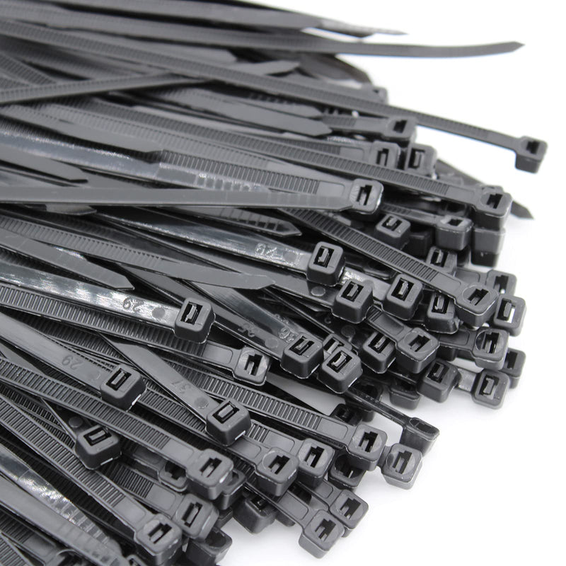  [AUSTRALIA] - Self Locking Wire Cable Zip,1000 Pcs Tie Fasten Wrap 6 Inch Nylon Zip Tie By Magicorange (3X150mm, Black) 3X150mm