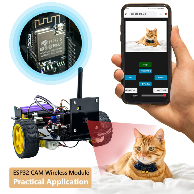  [AUSTRALIA] - Hosyond 2Pcs ESP32-CAM Wireless Development Board with Camera Module OV2640 Compatible with Arduino
