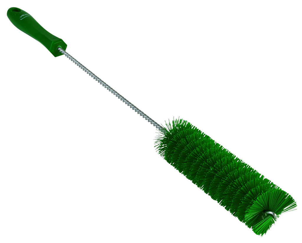  [AUSTRALIA] - Vikan tube brush, 50 cm long bottle brush with handle, 40 mm diameter, green, bristle hardness medium 5378