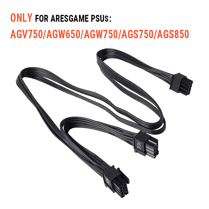  [AUSTRALIA] - ARESGAME GPU PCI-E Dual 8(6+2) Pin Cable for AGV750/AGW650/AGW750/AGS750/AGS850 PSUs
