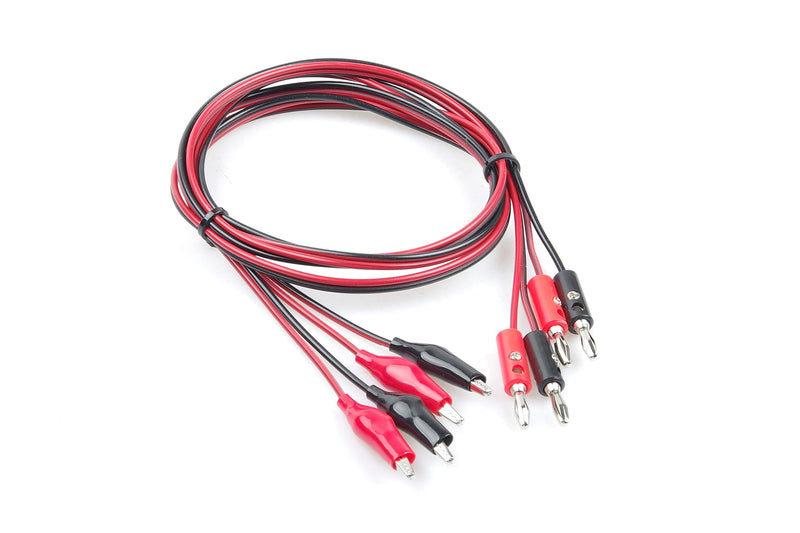 LIVISN Alligator Clips electrica linsulated Alligator Clips with Wires Test Cable Double-Ended Clips Alligator Clips Insulated Test Leads Cable Black&red 3.3fts 4 Pairs(4Red+4Black) - LeoForward Australia