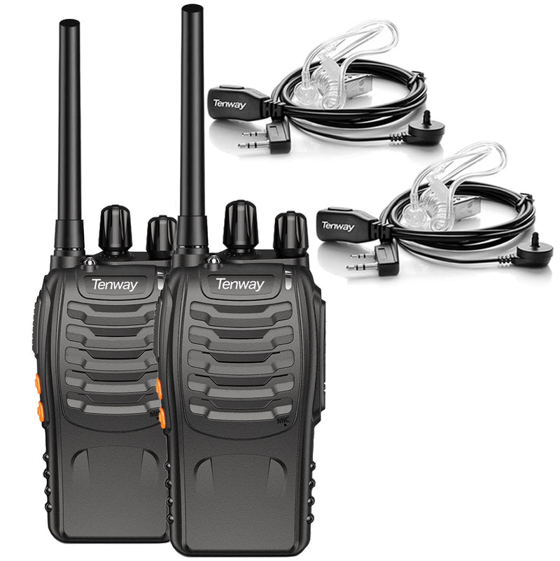  [AUSTRALIA] - Walkie Talkies FRS Two Way Radio for Adults Long Range with Earpiece,VOX Handfree walkie Talkie Rechargeable with Type-c Charging, License Free Portable Two Way radios(2 Pack)