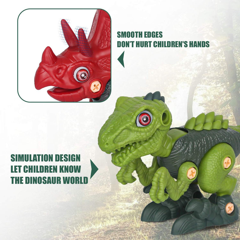 Sanlebi Toy for 4 5 6 Year Old Boys Take Apart Dinosaur Toys for Kids Building Toy Set with Electric Drill Construction Engineering Play Kit STEM Learning for Boys Girls Age 3 4 5 Year Old - LeoForward Australia