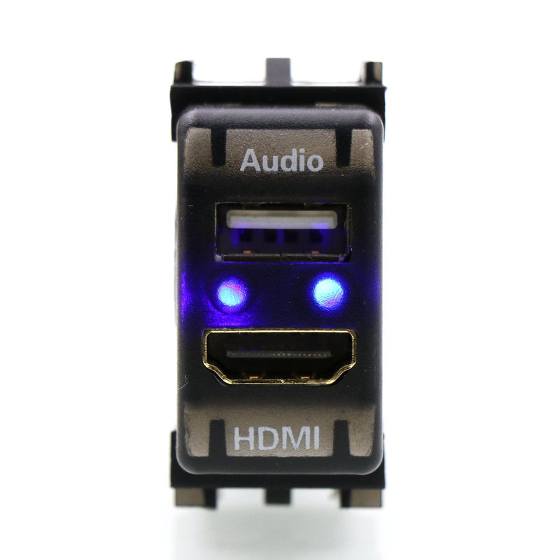  [AUSTRALIA] - Timloon HDMI Socket Mount Cable +USB Audio Input Use for Nissan