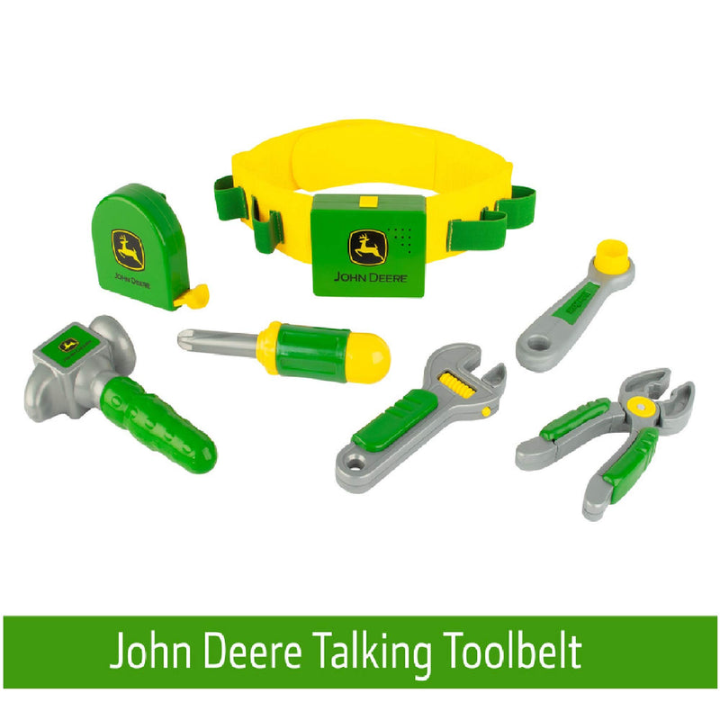 TOMY John Deere Deluxe Talking Toolbelt Preschool Toy Frustration Free Packaging - LeoForward Australia