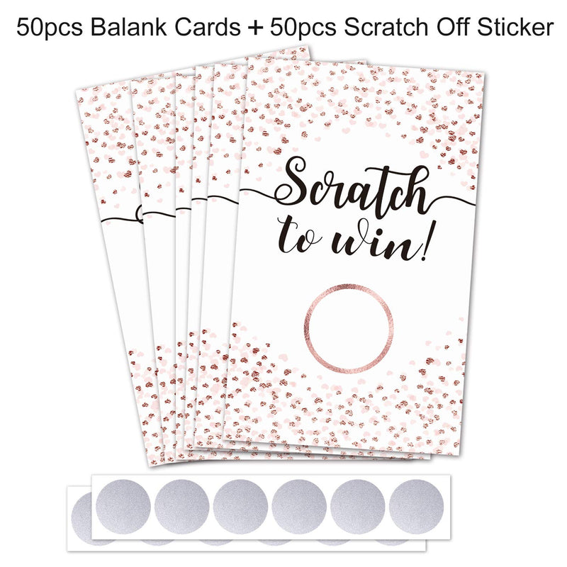  [AUSTRALIA] - 50 Blank Gift Certificate Scratch Off Cards, Clients or as Luxury Holiday Vouchers, Massage, Hair & Nail Salon Spa, DIY Coupon Cards for Birthday, Mom Valentines Day, Baby Shower Favors Games