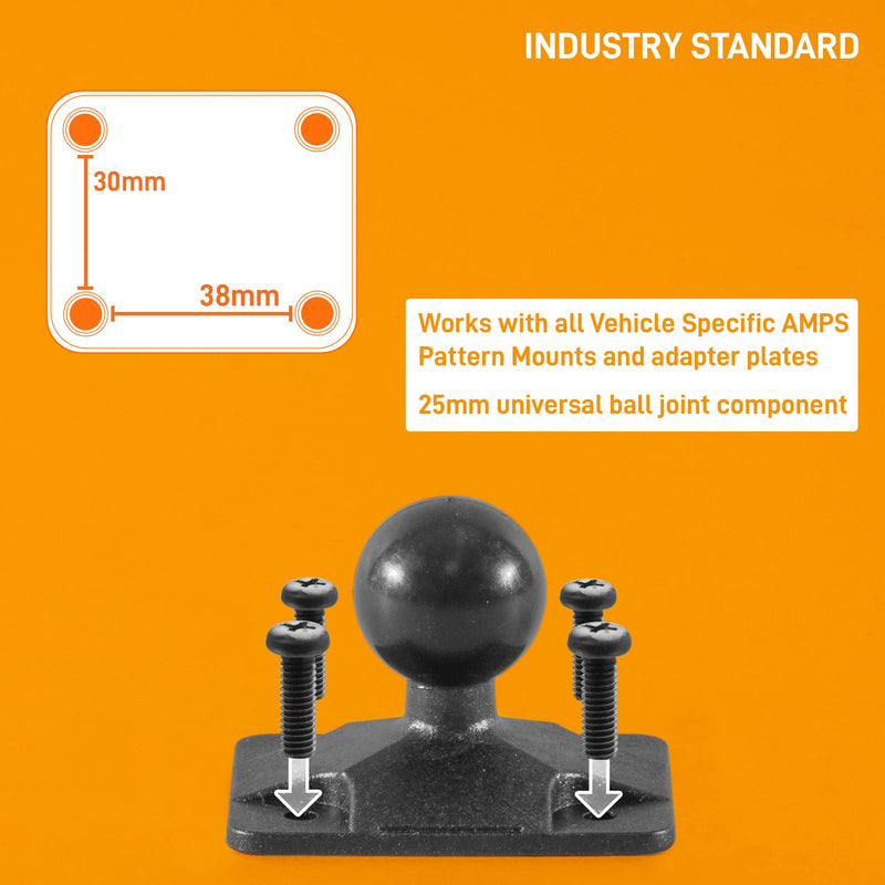  [AUSTRALIA] - iBOLT xProDock Bizmount AMPs - Heavy Duty Drill Base Mount and 2m microUSB Cable for Android Smartphones- for Cars, Desks, Countertops: Great for Commercial Vehicles, Trucks, and Telematic Commuters