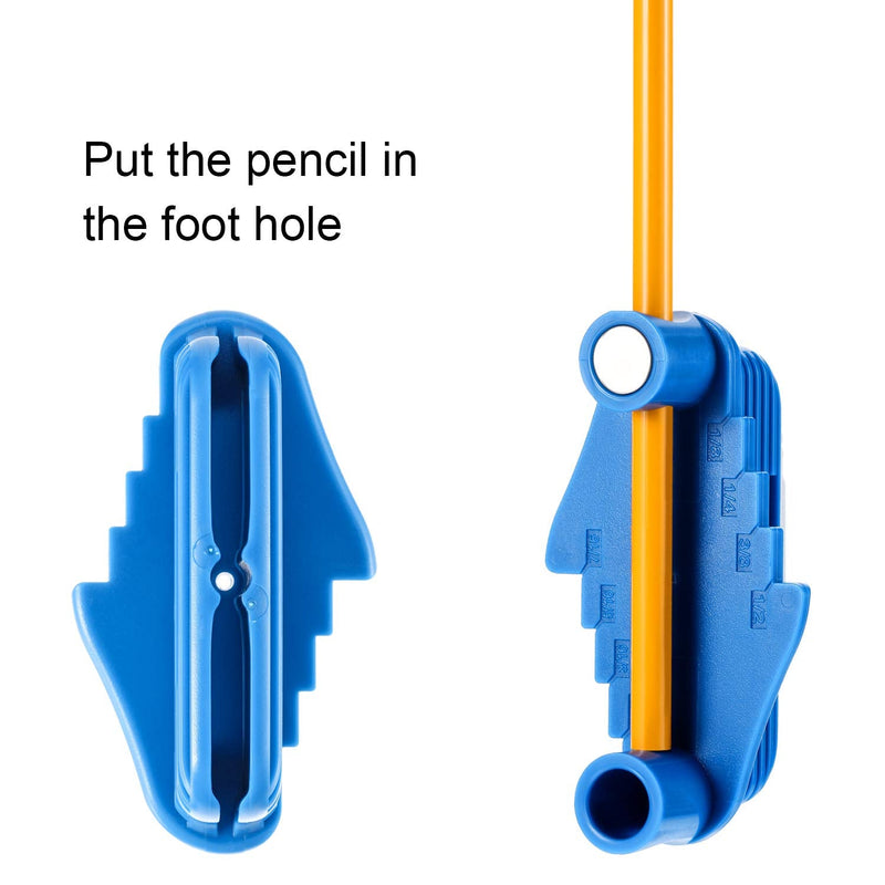  [AUSTRALIA] - Center Scriber Line Scriber Woodworking Marking Offset Marking Tool Marking Center Finder Tool Wood Scribe Marking Gauge Fits Standard Wooden Pencils (1, Blue) 1