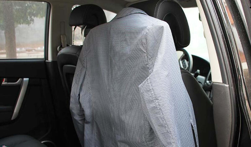  [AUSTRALIA] - Zone Tech Metal Headrest Car Hanger – Premium Quality Clothes Holder Travel Vehicle Jacket Suit Coat Hanger with Headrest Restraint Rods